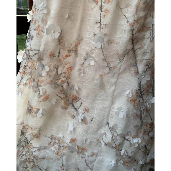 embroidered halter midi bodycon dress/qipao size 2 NWT - Picture 6 of 6